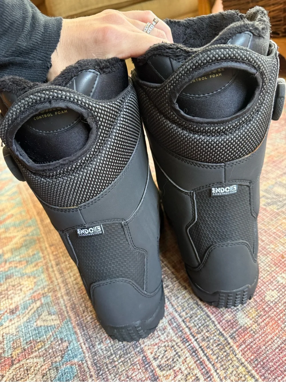 K2 Compass Clicker Men’s 7 Black Snowboarding Boots Step in with Boa Closure